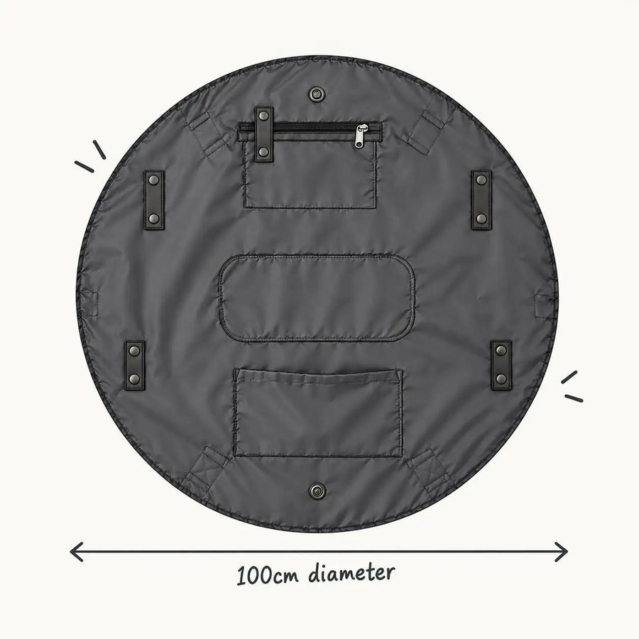 Laid flat: 100cm diameter