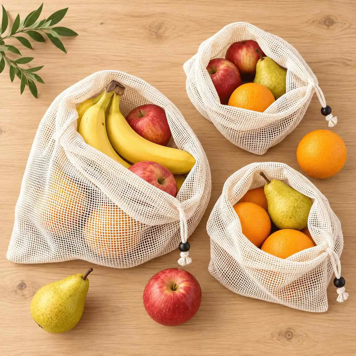 Billy Mesh Mates | Reusable Cotton Produce Bags (3-Pack)
