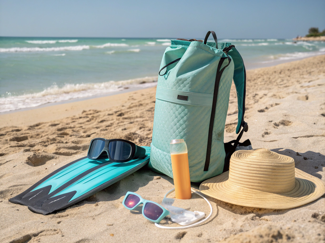 Billy tote packed for a sunny beach day with towels and hats in Australia